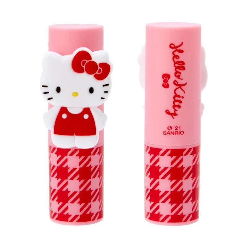 [Self-operated] Japanese Sanrio Lipstick + Hand Cream Set Kitty Cat Apple Fragrance Portable and Practical Set