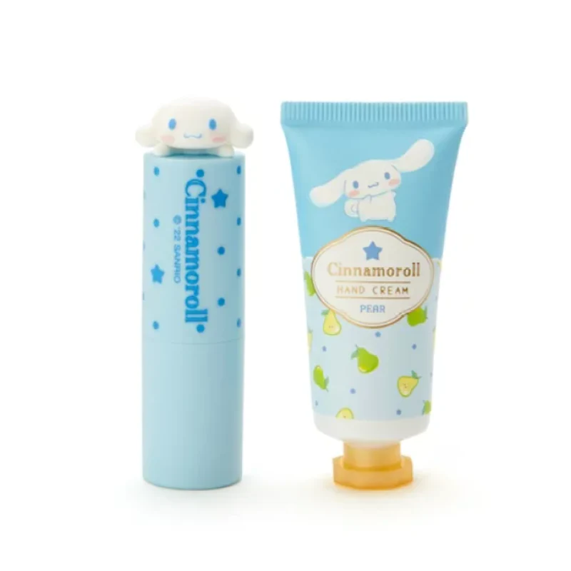 [Self-operated] Japanese Sanrio lip balm + hand cream set box Jade Cinnamon Dog Western Pear Fragrance Portable and Practical Set Box