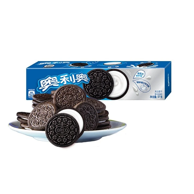 [Self-operated] Chinese Oreo Sandwich Cookies Lightly Sweet Sandwich 97g Breakfast Food Snacks Casual Office Snacks
