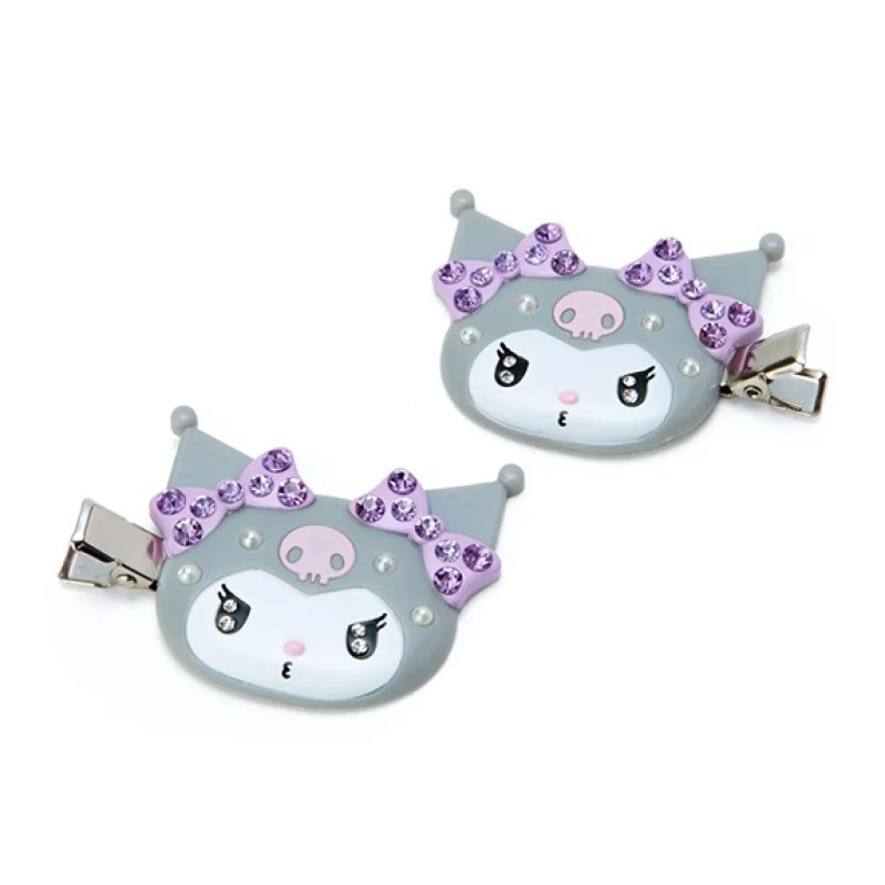 [Self-operated] Japanese Sanrio bangs hairpin Kuromi two-piece set of stylish front bangs clip headband hairpin hair accessories