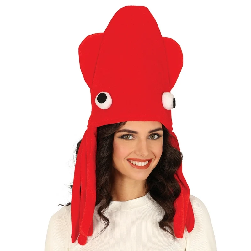 Roter Octopus Mütze