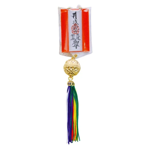 [Self-operated] Asakusa Kannon traffic safety guardian in Sensoji Temple, Japan, with bell to protect traffic safety in and out, mobile phone package car pendant