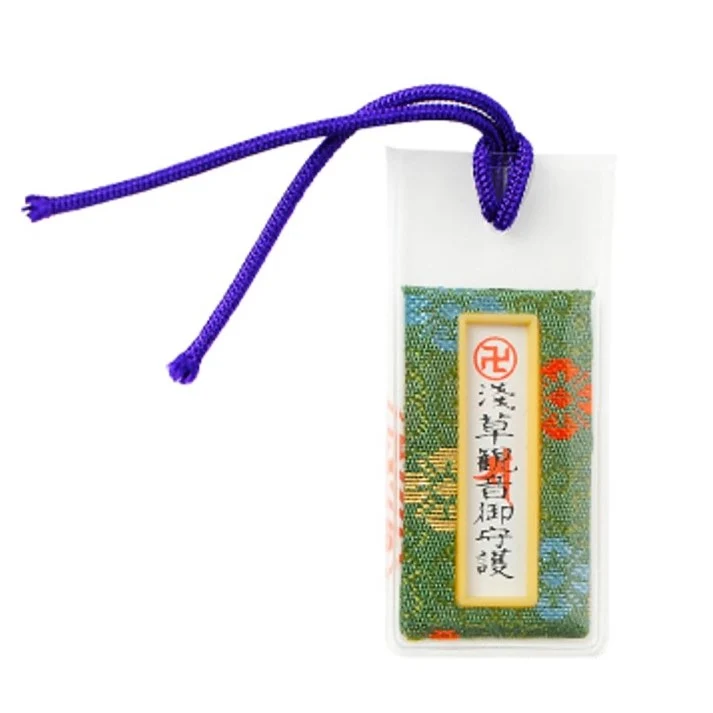 [Self-operated] Japan's Sensoji Temple Royal Guard, Asakusa Guanyin Royal Guard, Mushou, green model, protects good health, does not invade the disease, and recovers after illness. Mobile phone charter car pendant