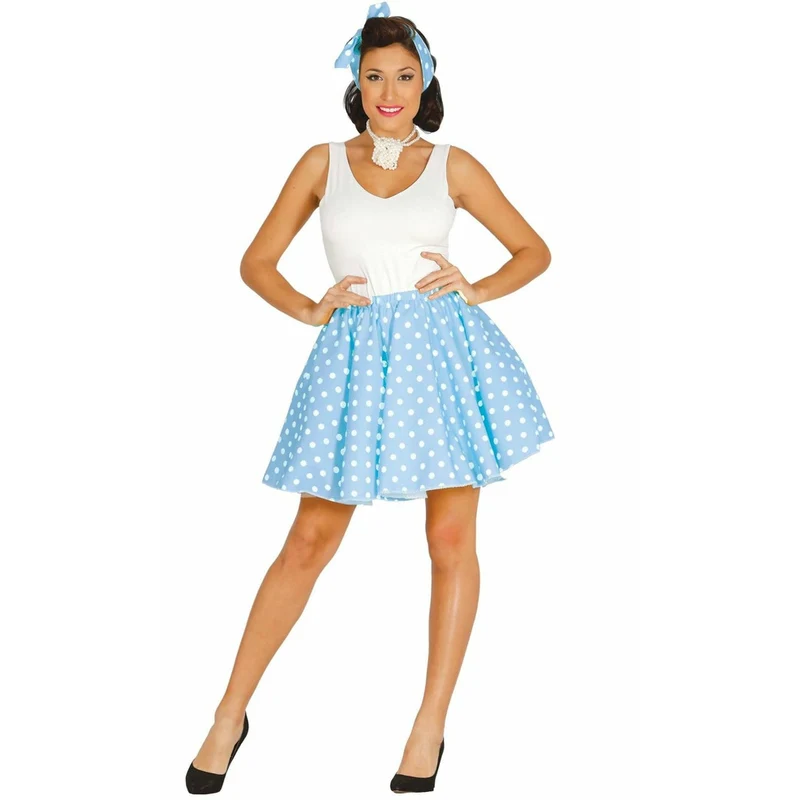 50er Set blaue Tupfen
