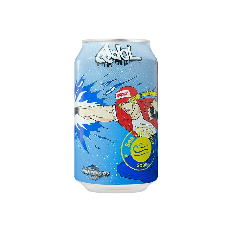 [Self-operated] China Taiwan QDOL 97 King of Fighters series co-branded juice sparkling water drink sea salt flavor 330ml