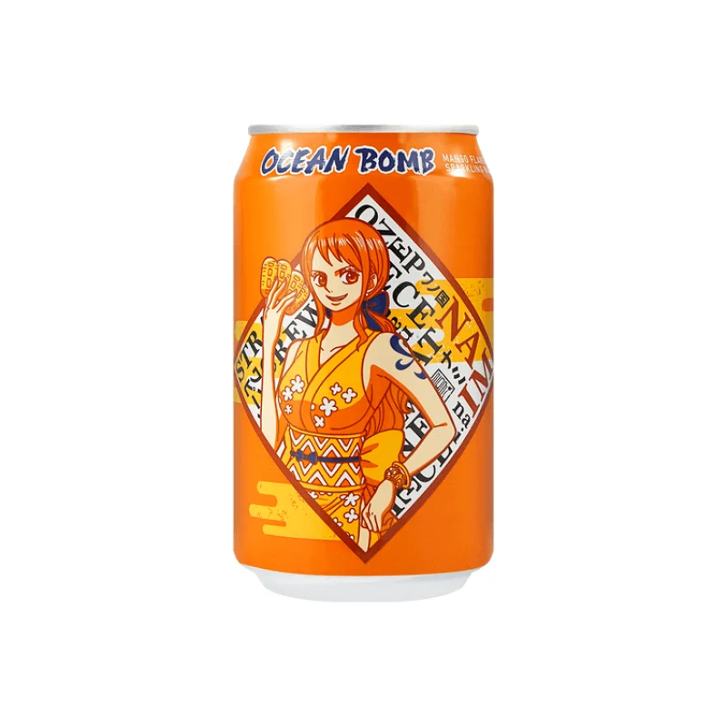 [Self-operated] China Taiwan OCEAN BOMB DRAGON BALL One Piece Series Joint Fruity Sparkling Water Mango Flavor 330ml