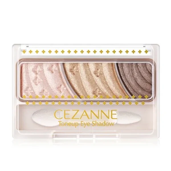 [Self-operated] Japanese CEZANNE three-color pearlescent eye shadow #01 natural brown, contouring, eye modification, easy to color, natural three-dimensional brightening of skin tone