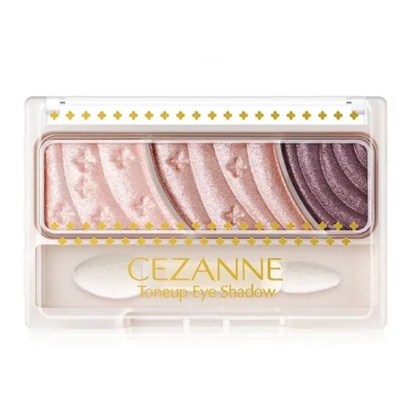 [Self-operated] Japanese CEZANNE three-color pearlescent eye shadow #02 rose brown to modify the contour of the eyes, easy to color, naturally three-dimensional and brighten the skin tone