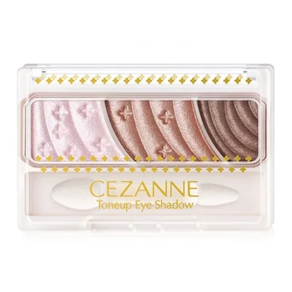 [Self-operated] Japanese CEZANNE three-color pearlescent eye shadow #04 pink brown, contouring eye contour, easy to color, natural three-dimensional brightening of skin tone