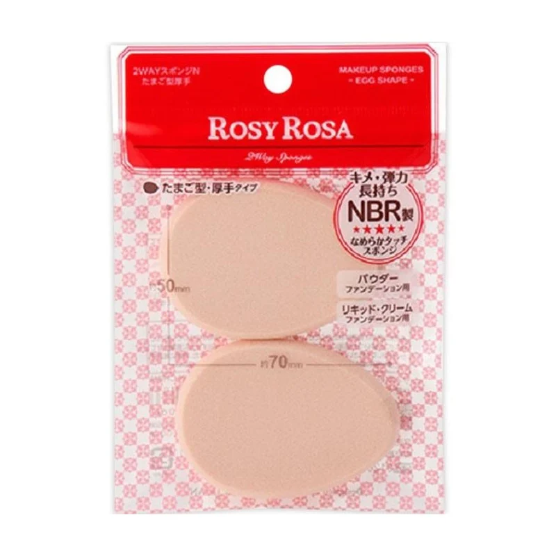 [Self-operated] Japan ROSY ROSA chiffon touch sponge puff, drop-shaped, 2 pieces, wet and dry use