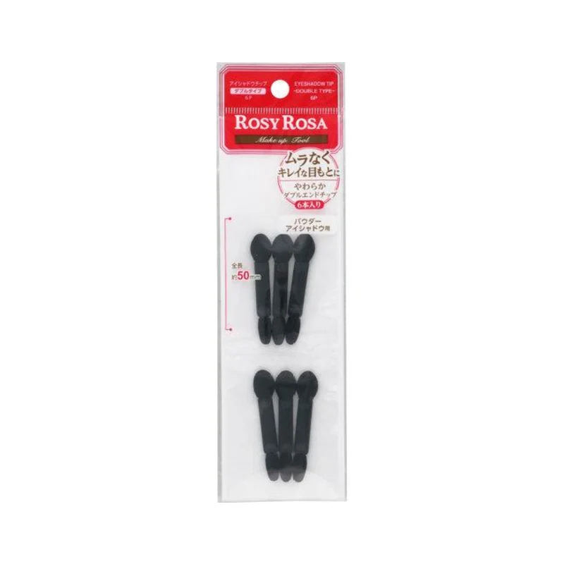 [Self-operated] Japanese ROSY ROSA double-ended eye shadow stick, 6 pack, eye shadow brush essential tool for makeup