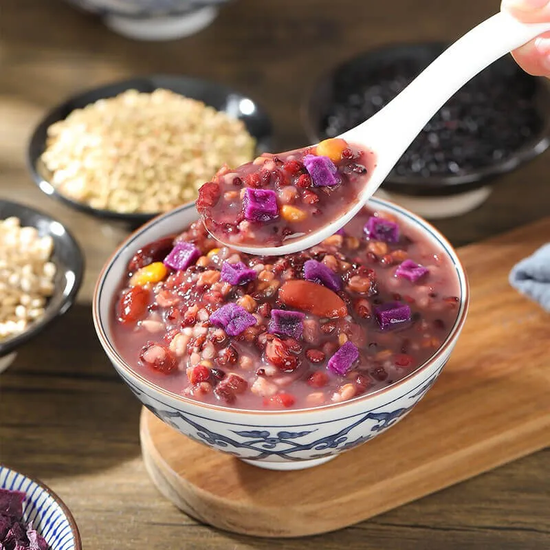[Self-operated] China Dali Garden Black Rice, Purple Sweet Potato and Eight-treasure Porridge 360g/can, quick breakfast, easy to absorb nutrients