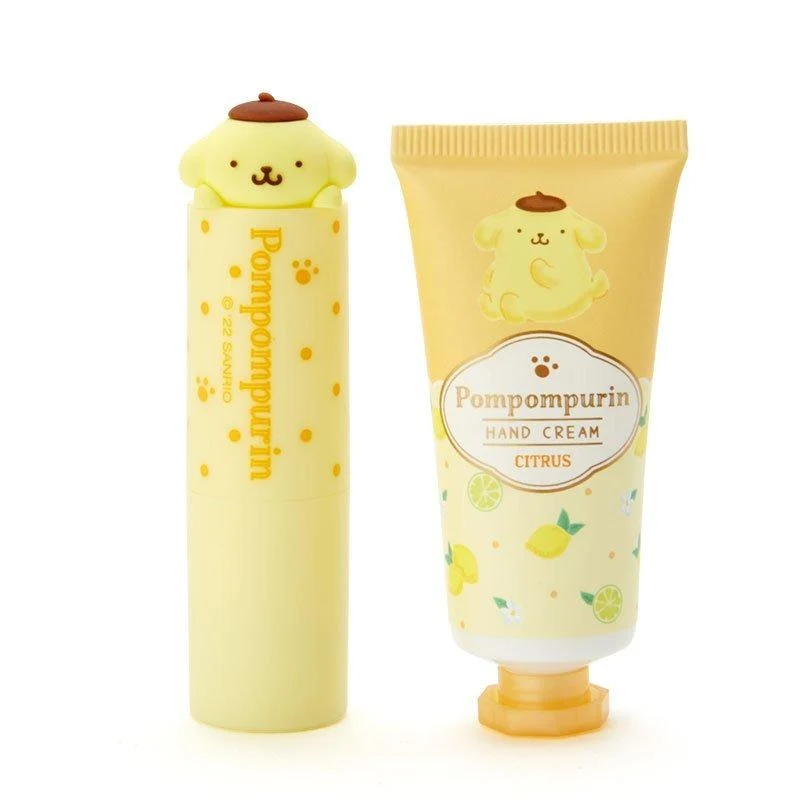 [Self-operated] Japanese Sanrio lipstick + hand cream set box pudding dog citrus scent portable practical set box