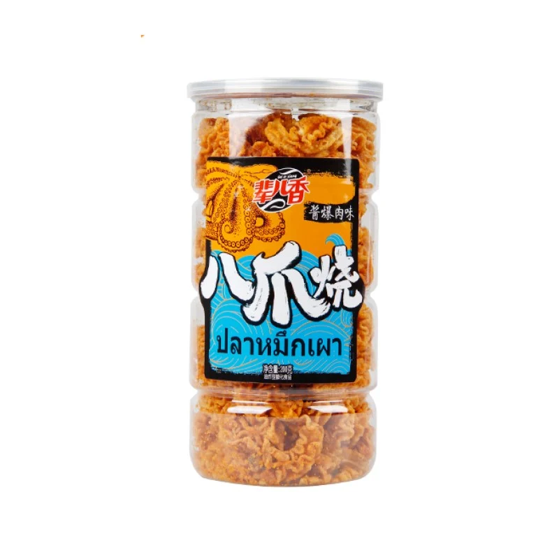 【Self-operated】Chinese Beerxiang Octopus Roast Sauce Pork Flavor 200g Bucket Crab Flavor Roll Spicy Crispy Crispy Rice Krispie Roll Pizza Roll Nostalgic Casual Snacks
