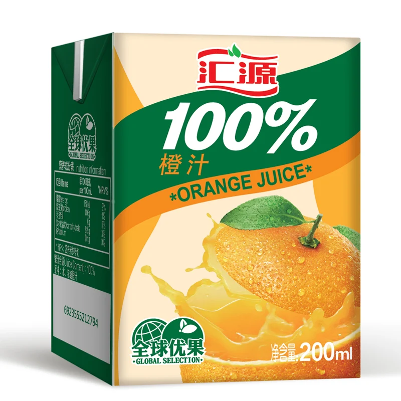 [Self-operated] China Huiyuan 100% Orange Juice 200ml Concentrated Juice Vitamin Drink