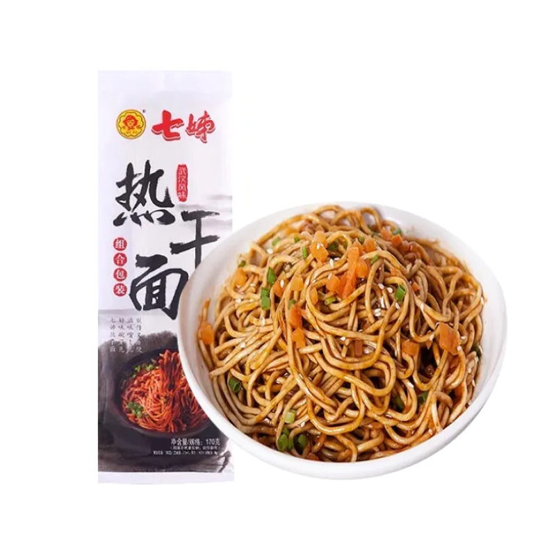 [Self-operated] China Seven Sisters Hot Dry Noodles Original Flavor 170g Internet celebrity midnight snack instant noodles Wuhan specialty