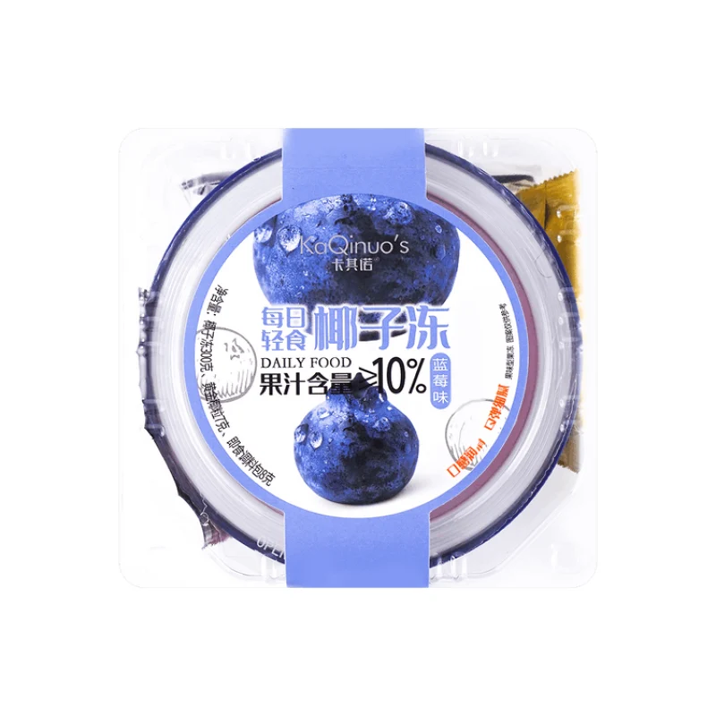 [Self-operated] China KaQinuo's Cachino Coconut Jelly Blueberry Flavor 300g Influencer's Daily Light Coconut Jelly Coconut Milk Pudding Satisfies Office Snacks