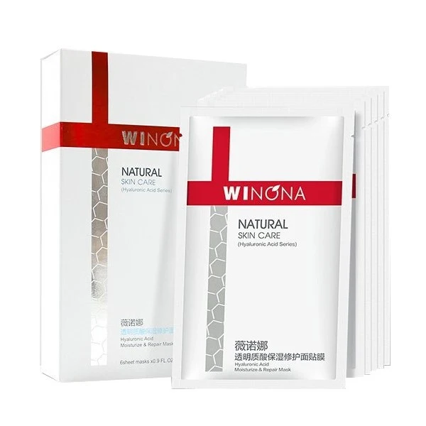 [Self-operated] China WINONA Hyaluronic Acid Moisturizing Repair Facial Mask 6 pieces, soothing, hydrating, moisturizing and soothing the skin