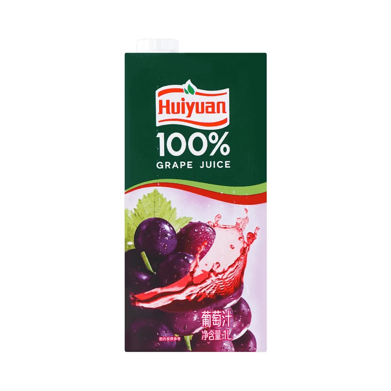 [Self-operated] China Huiyuan 100% Grape Juice 1L Concentrated Juice Vitamin Drink