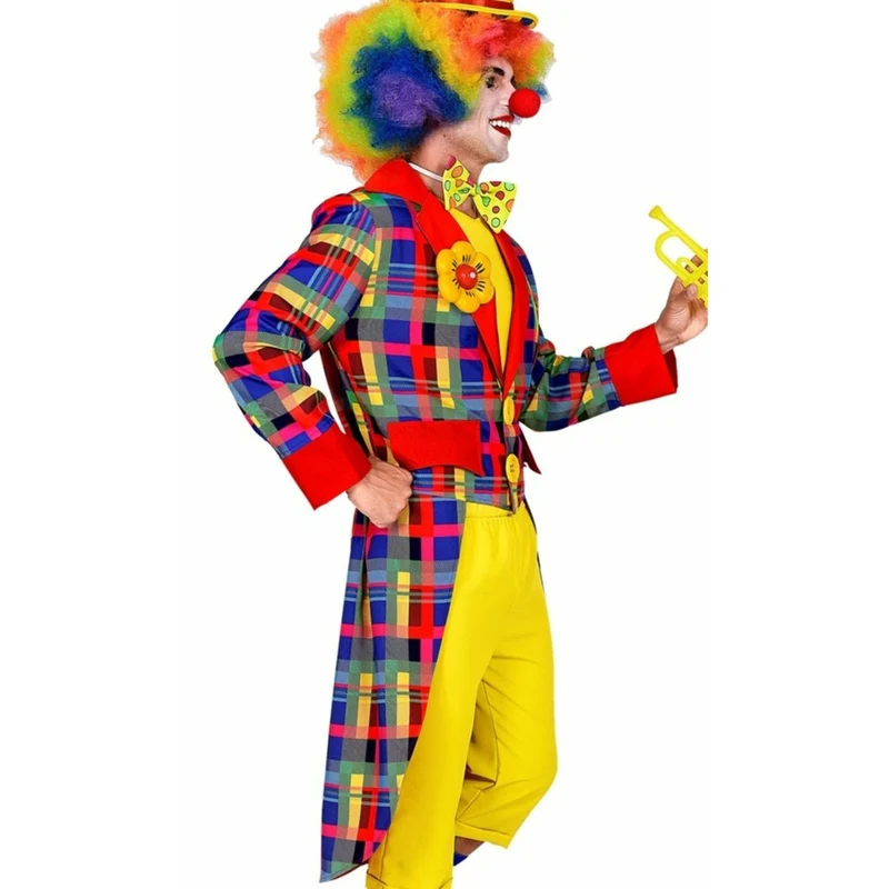 Mehrfarbiger Clown-Frack für Herren