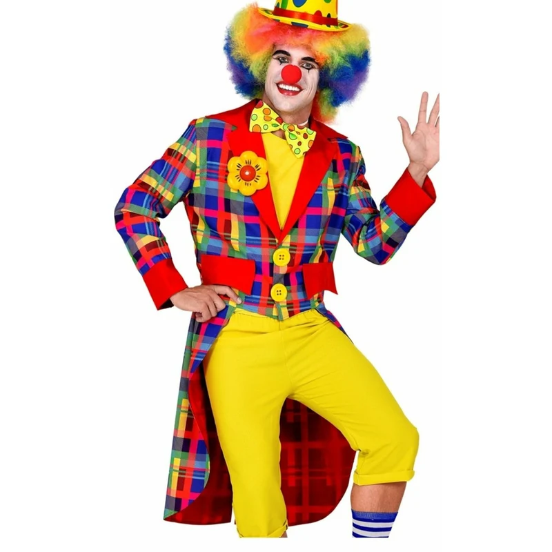Mehrfarbiger Clown-Frack für Herren