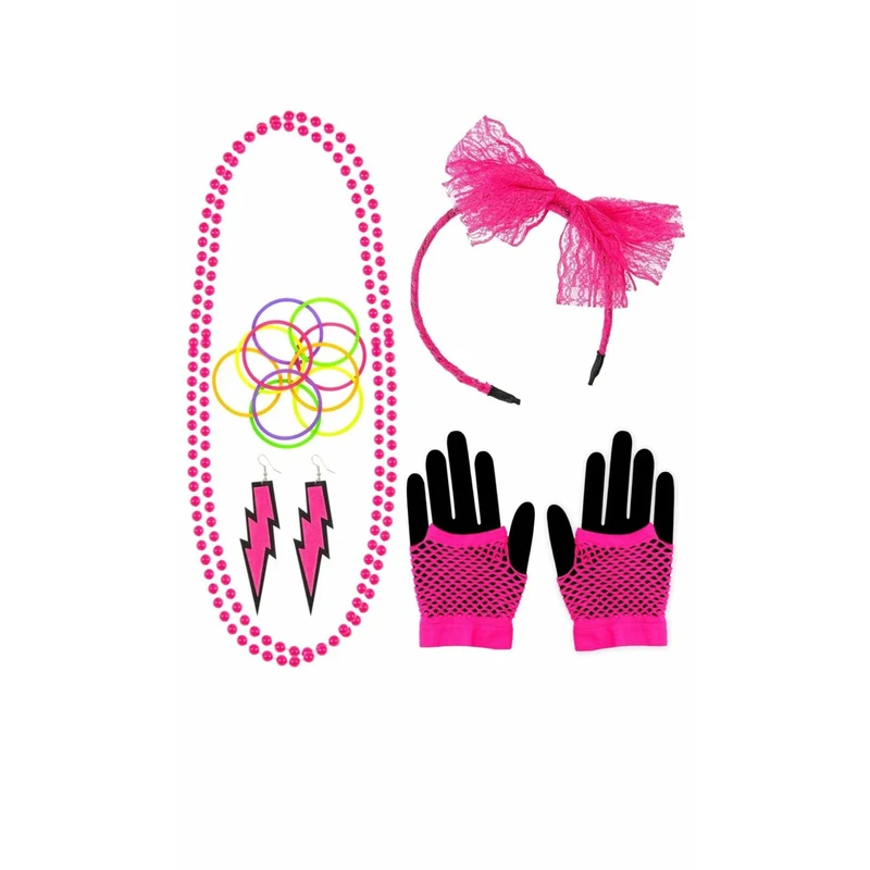 80er Jahre Neon-Set