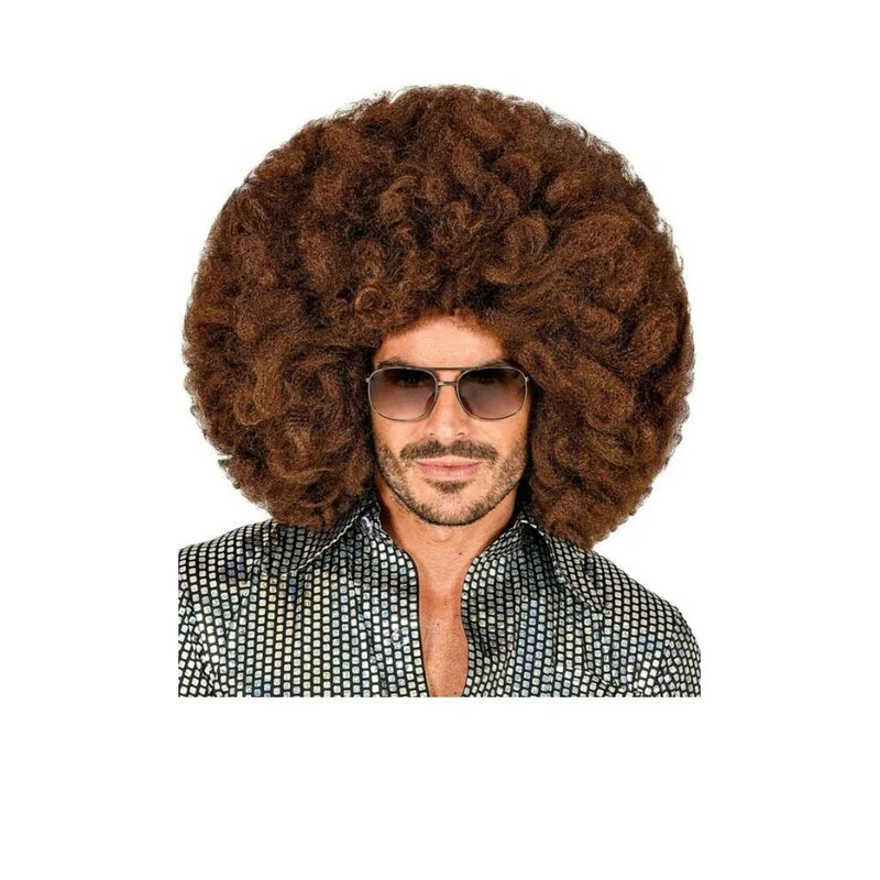 Braune Afro-Perücke Plus
