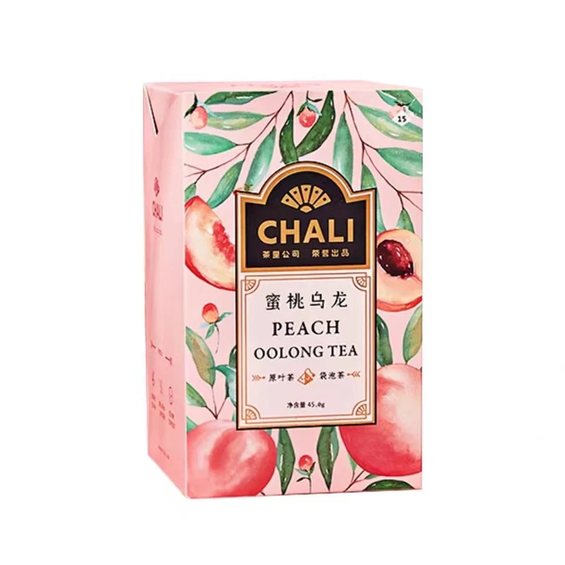 [Self-operated] Chinese CHALI Peach Oolong Box 15 bags Refreshing fruity tea bag brewed drink