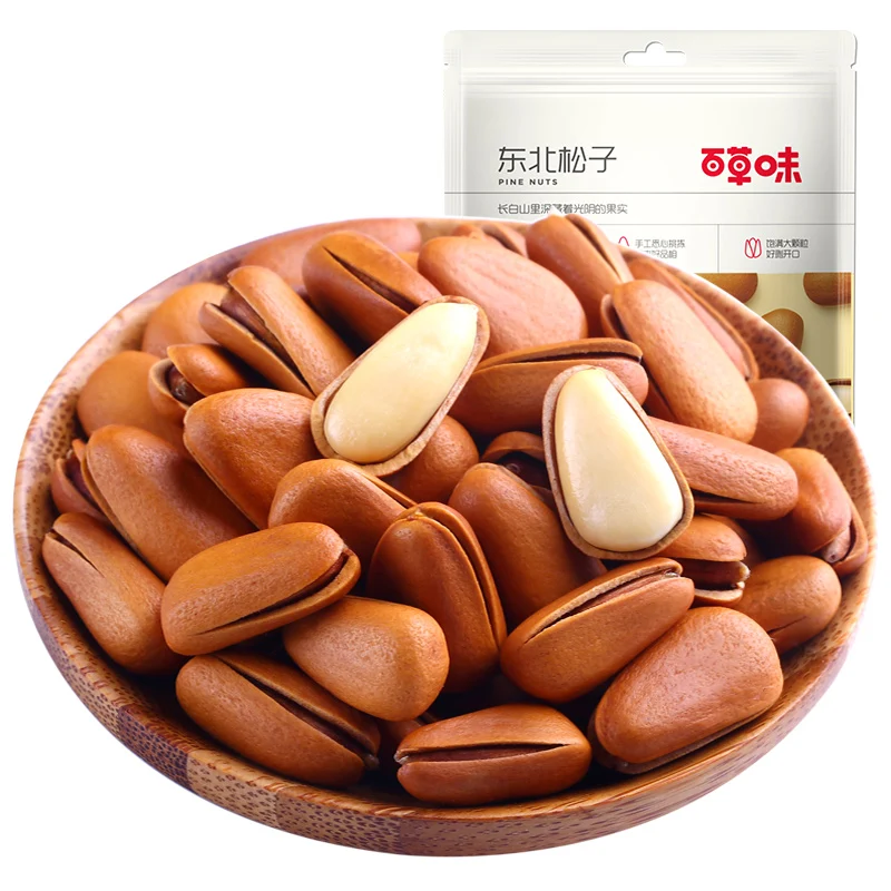 [Self-operated] Chinese BE&CHEERY Baicao flavor Northeastern pine nuts 100g nuts hand-peeled dried nuts snacks specialty snacks