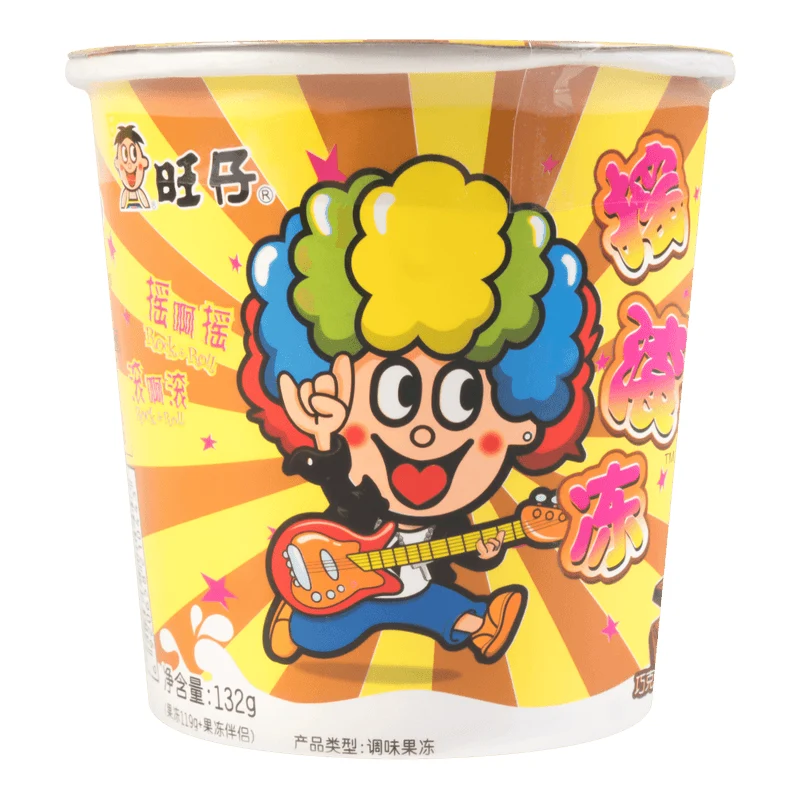 [Self-operated] China Want Want Wangzai Rock Jelly Chocolate Jelly 132g Shake Jelly Sticky Powder Jelly Pudding Internet Celebrity Snacks with a smooth taste