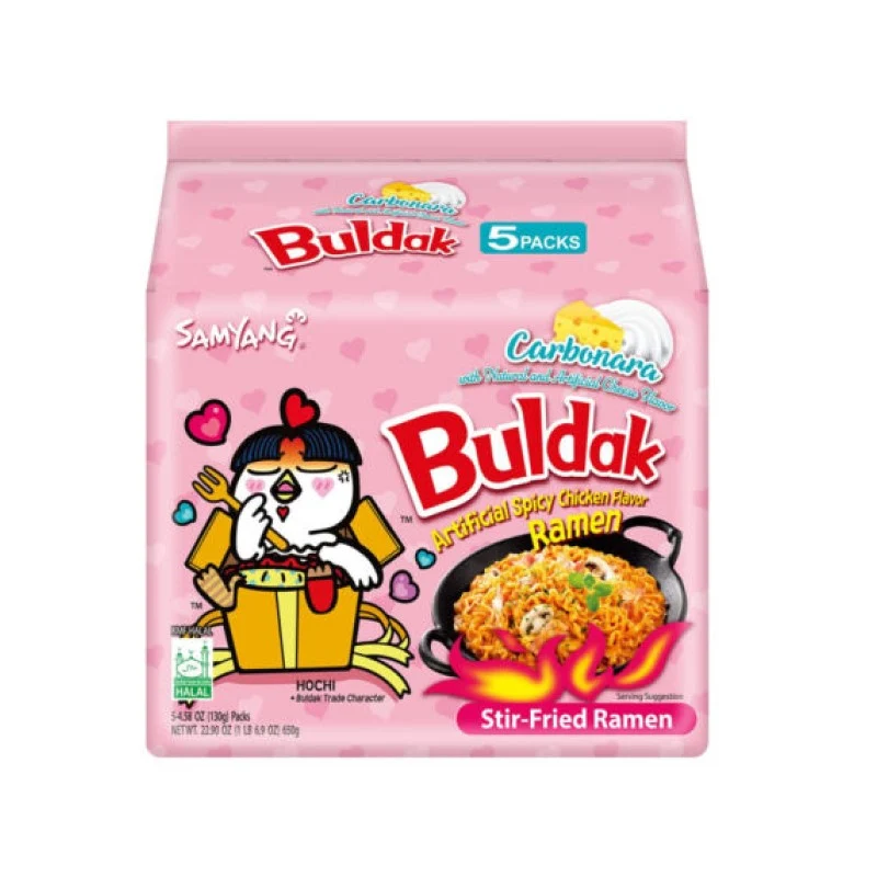 [Self-operated] Korean SAMYANG Spicy Chicken Cream Cheese Flavored Noodles 130g*5 bags Ramen Noodles Instant Noodles