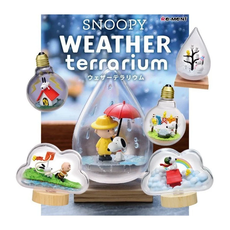 [Self-operated] Japan RE-MENT Snoopy Weather World in a Bottle Peanut Blind Box 1 box six types sent randomly