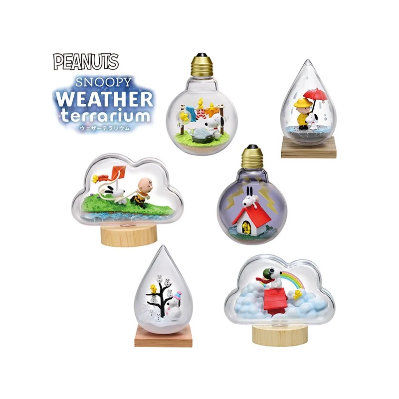 [Self-operated] Japan RE-MENT Snoopy Weather World in a Bottle Peanut Blind Box 1 box six types sent randomly