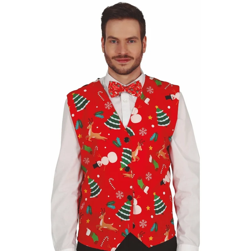 Rote Weihnachtsweste
