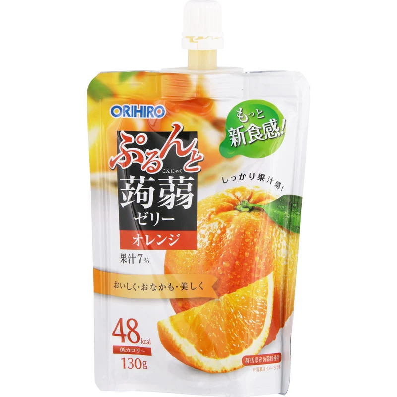[Self-operated] Japan ORIHIRO Low Calorie Konjac Jelly 130g Orange Flavor
