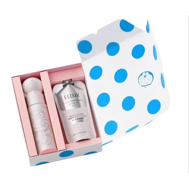 [Self-operated] Japanese SHISEIDO ELIXIR Pure Skin Whitening Crystal Lotion II (Moisturizing Type) Doraemon Collaboration Limited Edition Set 170ml+150ml