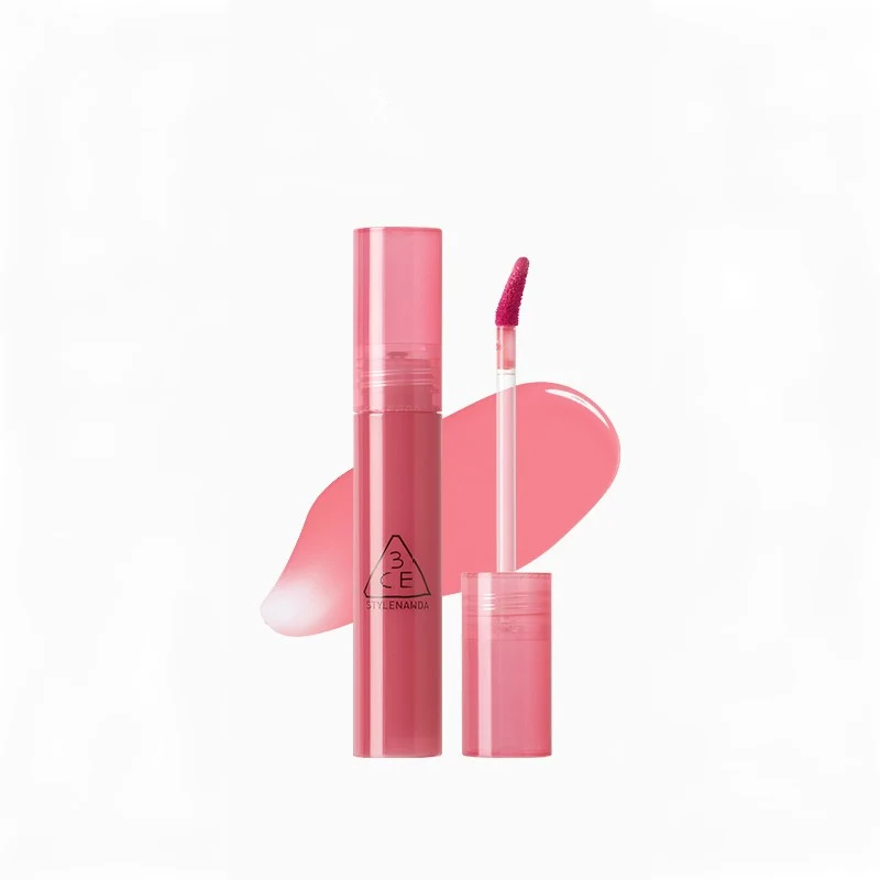 [Self-operated] South Korea 3CE Sanxiyu Watery Sugar Lip Gloss #Alive Pink Pink Heart Sweet Peach 4.7g Juice Syrup Mirror Lip Glaze Lip Gloss
