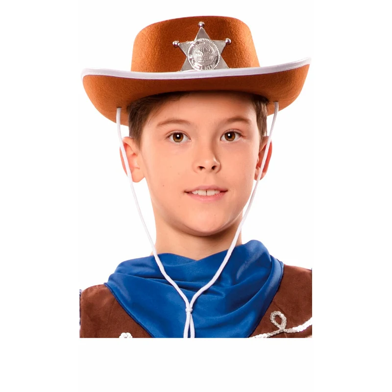 Brauner Cowboyhut für Kinder