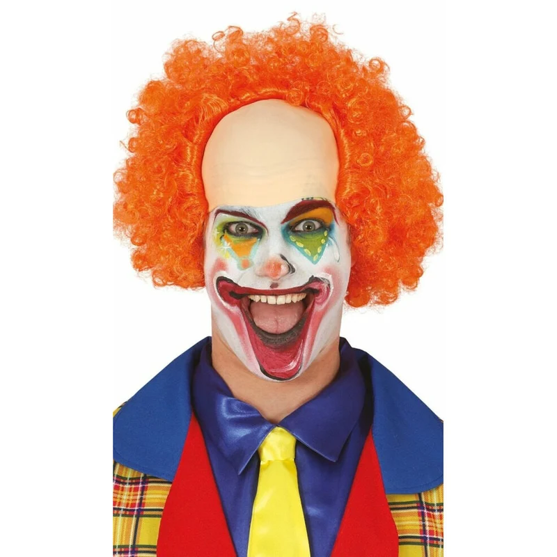 Clown-Perücke orange