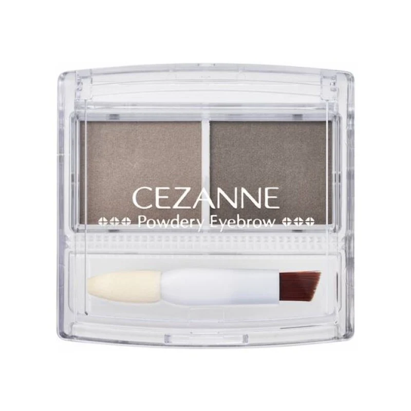 [Self-operated] Japanese CEZANNE two-color eyebrow powder 2g P3 natural gray + natural brown, even and easy to color, long-lasting, waterproof and non-smudged