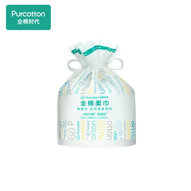 [Self-operated] China PURCOTTON Cotton Era 45% Cotton Soft Towel Extra Long Roll 200g/㎡ 200mm×70mm XNUMX pieces, wet and dry use