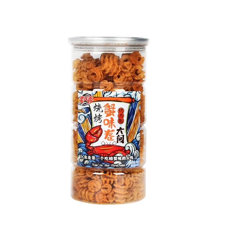 [Self-operated] Chinese Generation's Fragrance Grilled Crispy Bucket Crab Flavor Rolls 180g BBQ Flavor Crispy Crispy Crispy Rice Pizza Rolls Pizza Rolls Nostalgic Casual Snacks