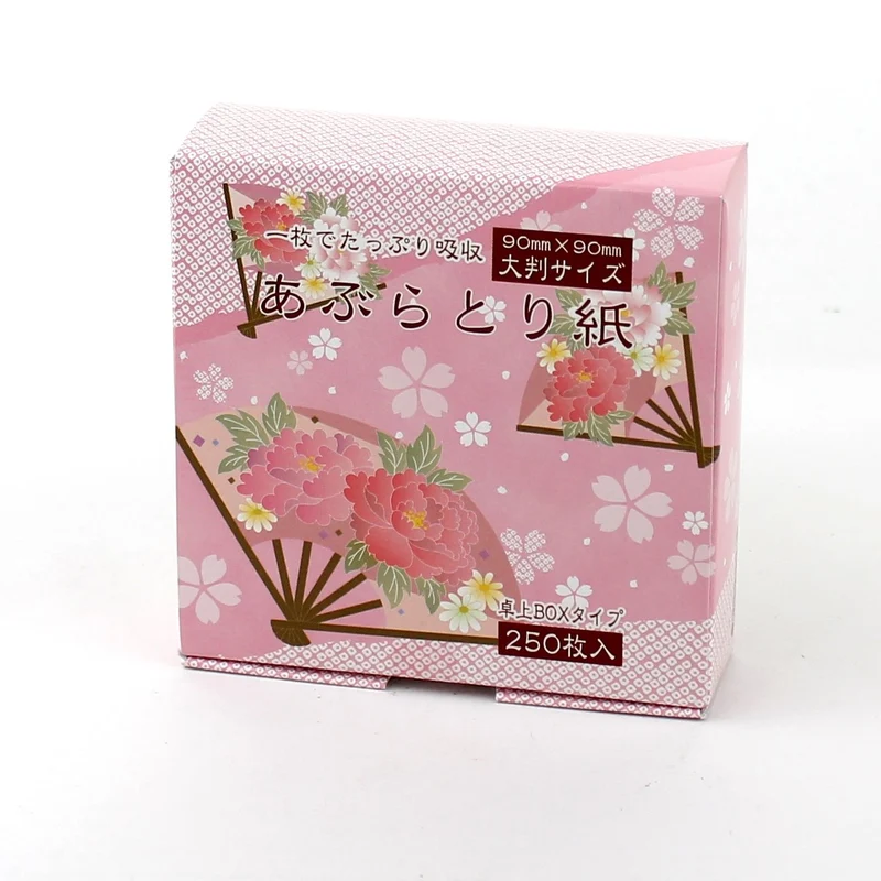 [Self-operated] Japanese Kyowa facial oil-absorbing paper, Sakura box, 250 pieces, absorbs excess oil from the face