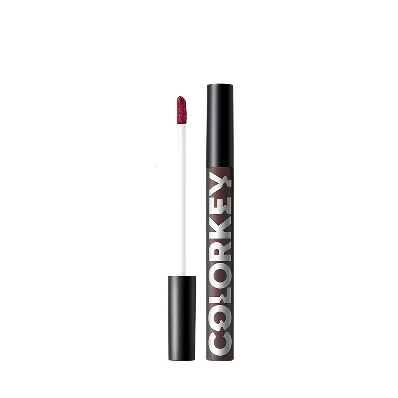 [Self-operated] China COLOR KEY Air Lip Glaze Mirror Series R702 Slightly Intoxicated Date Puree 1.7g Small Black Mirror Lip Glaze Mirror Water Gloss Lip Gloss