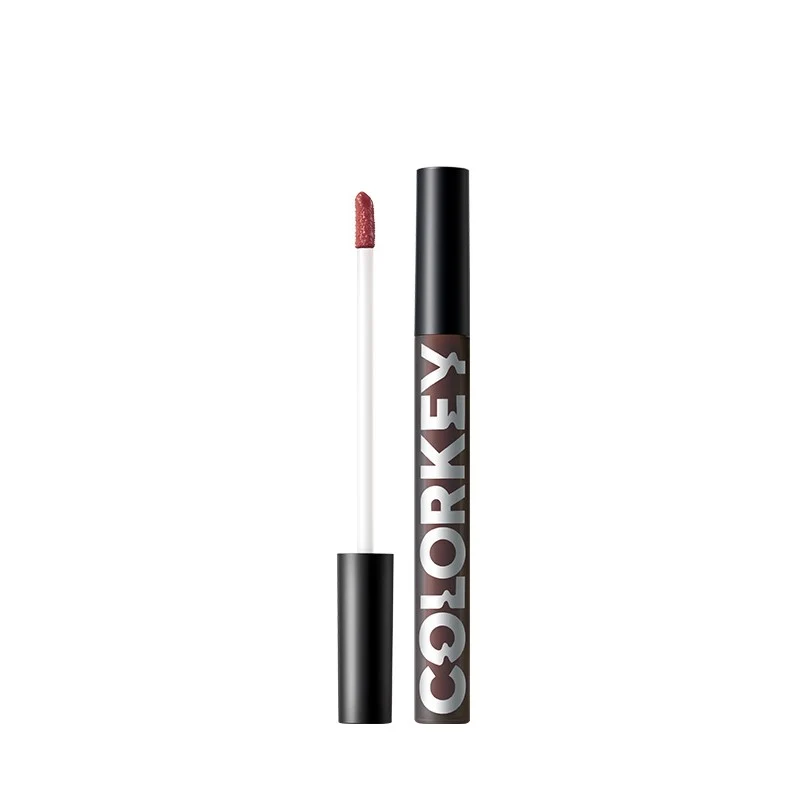 [Self-operated] China COLOR KEY Air Lip Glaze Mirror Series B705 Caramel Milk Tea 1.7g Small Black Mirror Lip Glaze Mirror Water Gloss Lip Gloss