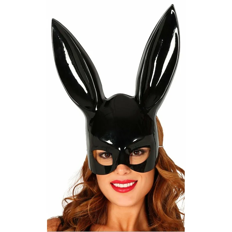 Schwarze Hasenmaske