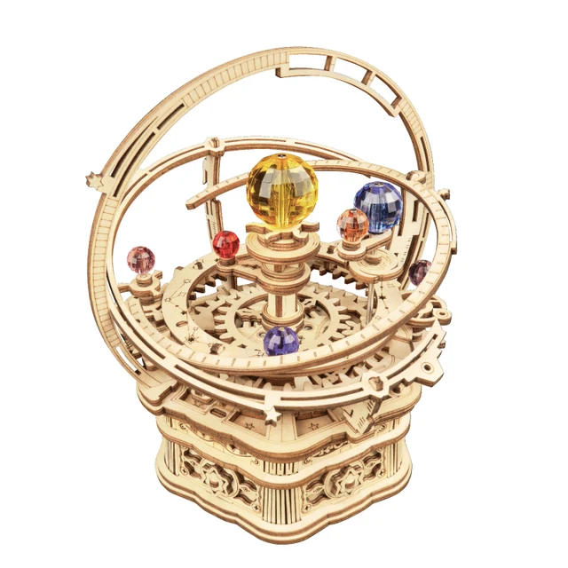 [Self-operated] China Robotime Rokr Ruoke Mechanical Music Box Star Love Single Pack DIY Handmade Music Box Wooden Assembled Puzzle Birthday Gift (Excluding wax, because it is prohibited in international transportation, wax can be used if lubrication is needed candle instead)