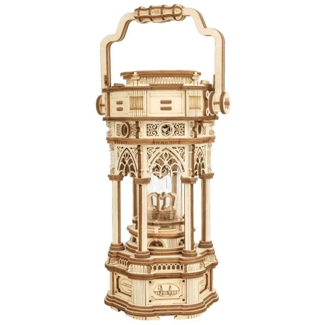 [Self-operated] China Robotime Rokr Rokr Mechanical Music Box Victoria Lantern Single Pack DIY Handmade Music Box Wooden Assembled Puzzle Birthday Gift (Excluding wax, because it is prohibited in international transportation, if you need wax for lubrication, you can use candles replace)