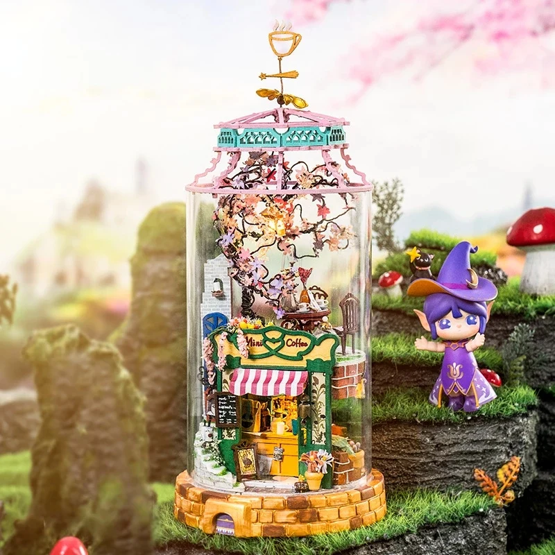 [Self-operated] China Robotime Rolife Ruolai Fantasy Streamer Secret Cabin Encounter in the Fairy Forest Single Pack DIY Handmade 3D Assembled Model Three-dimensional Puzzle Wooden Ornament Holiday Gift (Does not include glue and batteries because they are prohibited in international transportation)