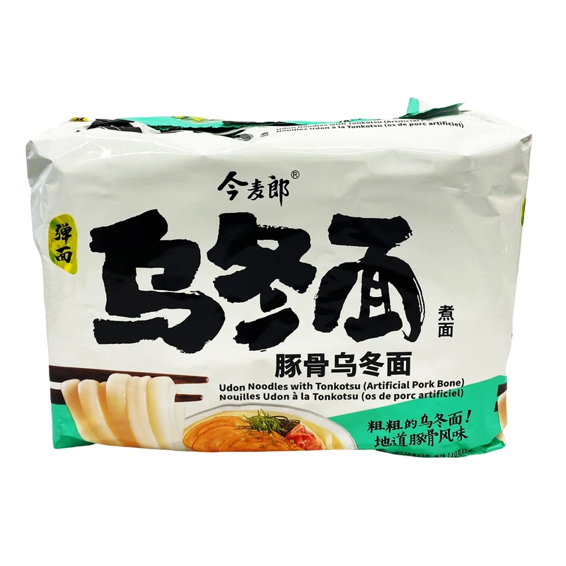 [Self-operated] China JINMAILANG Jinmailang Udon Noodles Japanese Tonkotsu Udon Noodles 5 packs 600g bagged instant noodles